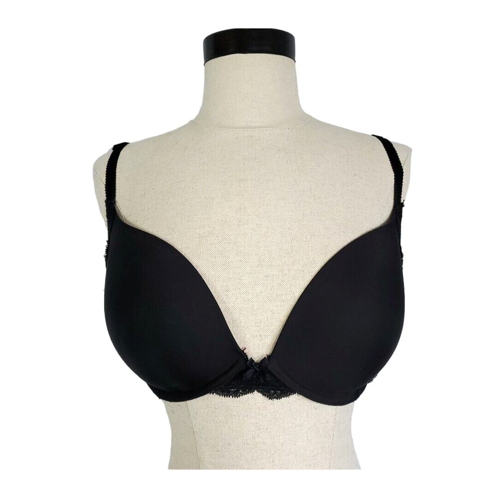 Victoria Secret Bra 32DDD Dream Angels Push Up Black Underwired Lace